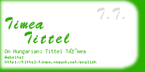 timea tittel business card